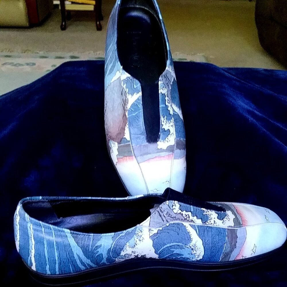 Icon Ocean Painted ICON Wearable Art Shoes Shoes Men's Size 9.5